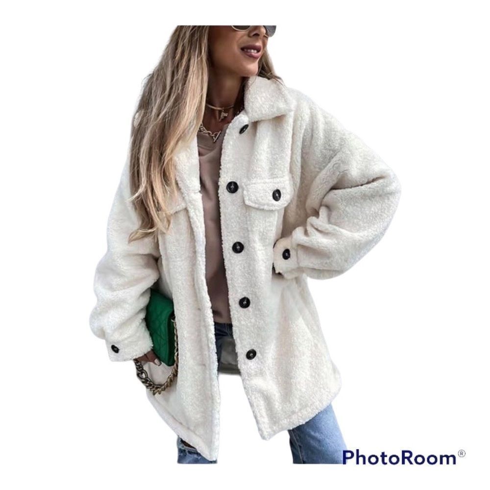 Lucky Brand Women Elegant Outwear Casual Long Sleeve Jacket Soft Fleece Warm S